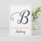 ネームデイサンズデイレターBモノグラム 招待状 (スタンド正面)