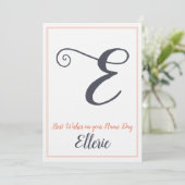 ネームデイサンズデイレターEモノグラム 招待状 (スタンド正面)