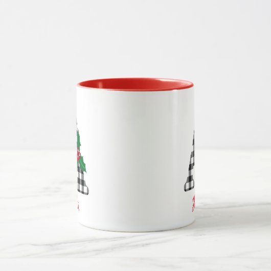 ネームパーソナライズされたイニシャルAクリスマスマグの作成 マグカップ (中央)