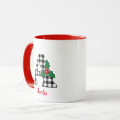 ネームパーソナライズされたイニシャルAクリスマスマグの作成 マグカップ (正面左)