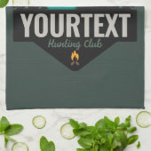 ネームパーソナライズされたエルク狩りウィルダネスサンセット キッチンタオル (折り畳み)