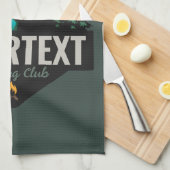 ネームパーソナライズされたエルク狩りウィルダネスサンセット キッチンタオル (四つ折り)