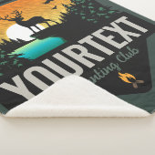 ネームパーソナライズされたエルク狩りウィルダネスサンセット シェルパブランケット (3/4)