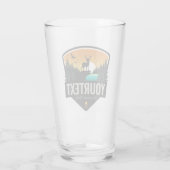 ネームパーソナライズされたエルク狩りウィルダネスサンセット タンブラーグラス (裏面)