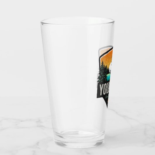 ネームパーソナライズされたエルク狩りウィルダネスサンセット タンブラーグラス (右)