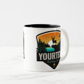 ネームパーソナライズされたエルク狩りウィルダネスサンセット ツートーンマグカップ (正面右)