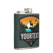 ネームパーソナライズされたエルク狩りウィルダネスサンセット フラスク (右)