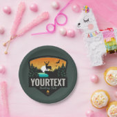 ネームパーソナライズされたエルク狩りウィルダネスサンセット ペーパープレート (パーティー)