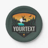 ネームパーソナライズされたエルク狩りウィルダネスサンセット ペーパープレート