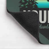 ネームパーソナライズされたエルク狩りウィルダネスサンセット マウスパッド (コーナー)