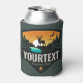 ネームパーソナライズされたエルク狩りウィルダネスサンセット 缶クーラー (缶正面)
