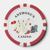 ネームパーソナライズされたカジノ ポーカーチップ (正面)