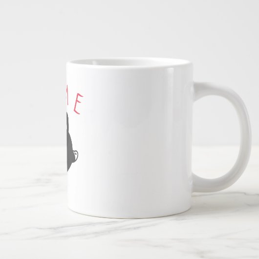 ネームパーソナライズされたキャット着用マスクジャンボマグカップ ジャンボコーヒーマグカップ (右)