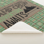 ネームパーソナライズされたキャビンキャンピングアドベンチャー シェルパブランケット (3/4)