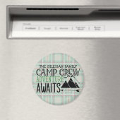 ネームパーソナライズされたキャビンキャンピングアドベンチャー マグネット (インサイチュ (食洗機))