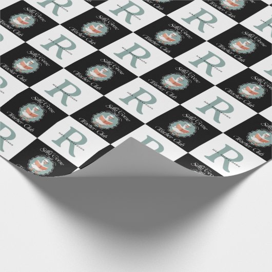 ネームパーソナライズされたグ間抜けース先生クラブ ラッピングペーパー (角)