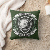 ネームパーソナライズされたゴルファーGOLFクラブターフクラブハウス クッション (ブランケット)