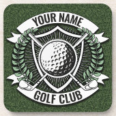 ネームパーソナライズされたゴルファーGOLFクラブターフクラブハウス コースター