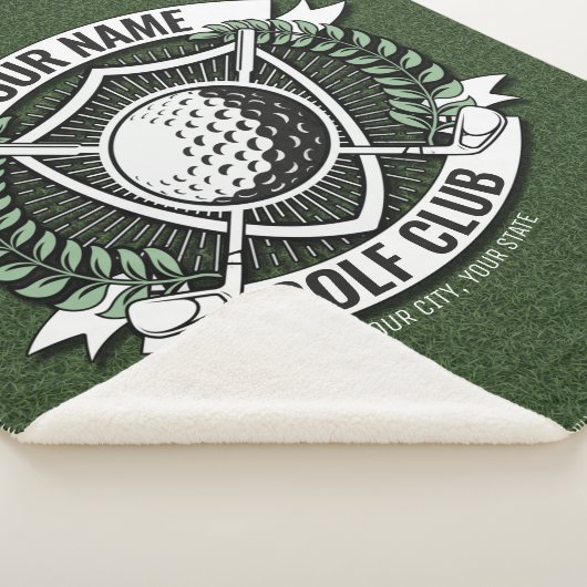 ネームパーソナライズされたゴルファーGOLFクラブターフクラブハウス シェルパブランケット (3/4)