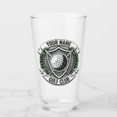 ネームパーソナライズされたゴルファーGOLFクラブターフクラブハウス タンブラーグラス (正面)