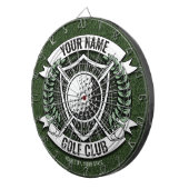 ネームパーソナライズされたゴルファーGOLFクラブターフクラブハウス ダーツボード (正面右)