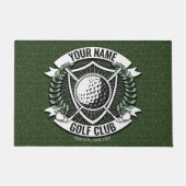ネームパーソナライズされたゴルファーGOLFクラブターフクラブハウス ドアマット (正面)