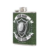 ネームパーソナライズされたゴルファーGOLFクラブターフクラブハウス フラスク (左)