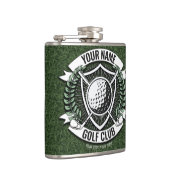 ネームパーソナライズされたゴルファーGOLFクラブターフクラブハウス フラスク (右)