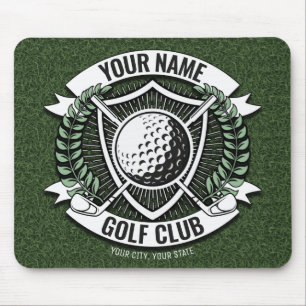 ネームパーソナライズされたゴルファーGOLFクラブターフクラブハウス マウスパッド