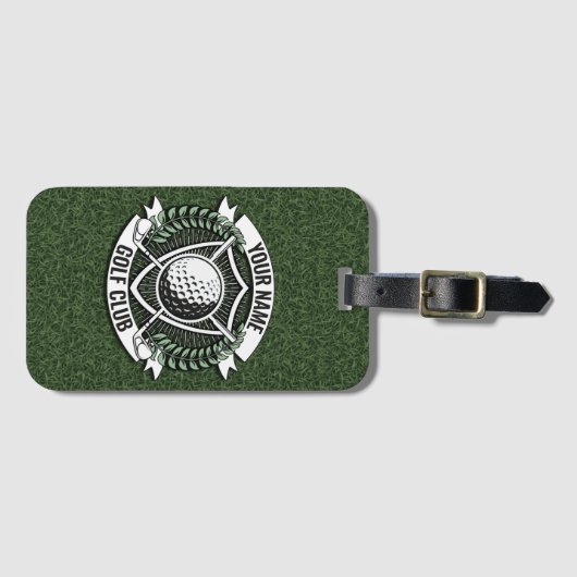 ネームパーソナライズされたゴルファーGOLFクラブターフクラブハウス ラゲッジタグ (正面横)