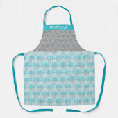ネームパーソナライズされたハヌカー(ユダヤ教)メノラースターホリデイ エプロン (正面)