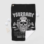 ネームパーソナライズされたバイキング北欧ウォリアー伝統 ゴルフタオル (インサイチュ)