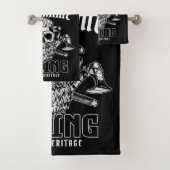 ネームパーソナライズされたバイキング北欧ウォリアー伝統 バスタオルセット (インサイチュ)