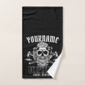 ネームパーソナライズされたバイキング北欧ウォリアー伝統 バスタオルセット (ハンドタオル)