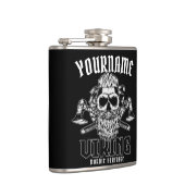 ネームパーソナライズされたバイキング北欧ウォリアー伝統 フラスク (右)