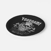 ネームパーソナライズされたバイキング北欧ウォリアー伝統 ペーパープレート (アングル)