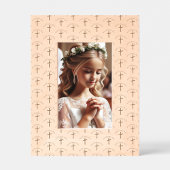 ネームパーソナライズされたパームクロス《キリスト教》洗礼式や命名式バプティスマル レーザー彫刻フレーム