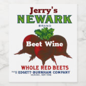 ネームパーソナライズされたビーワインヴィンテージキャニングニューアーク ワインラベル (シングルラベル)