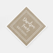 ネームパーソナライズされたファミリーイベントタンパーチメント紙 スタンダードランチョンナプキン (角)