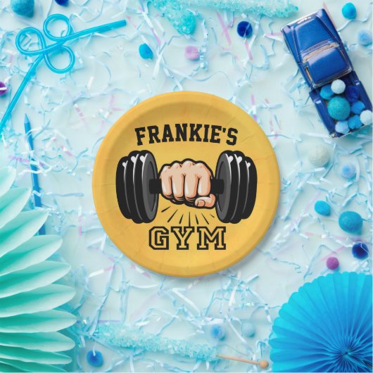 ネームパーソナライズされたフィットネストレーナージムカスタム ペーパープレート (パーティー)