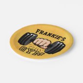 ネームパーソナライズされたフィットネストレーナージムカスタム ペーパープレート (アングル)