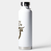 ネームパーソナライズされたブルステアスカルウエスタンランチ ウォーターボトル (左面)