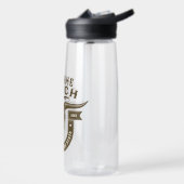 ネームパーソナライズされたブルステアスカルウエスタンランチ ウォーターボトル (左面)