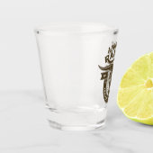 ネームパーソナライズされたブルステアスカルウエスタンランチ ショットグラス (左)