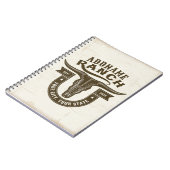 ネームパーソナライズされたブルステアスカルウエスタンランチ ノートブック (左側)