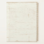 ネームパーソナライズされたブルステアスカルウエスタンランチ プランナー手帳 (裏面)