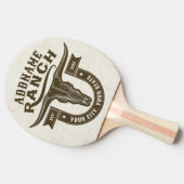 ネームパーソナライズされたブルステアスカルウエスタンランチ 卓球ラケット (横)