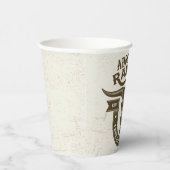 ネームパーソナライズされたブルステアスカルウエスタンランチ 紙コップ (右)