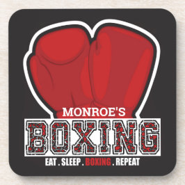 ネームパーソナライズされたボクサーボクシンググラブ賞戦闘機 コースター