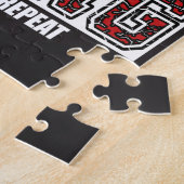 ネームパーソナライズされたボクサーボクシンググラブ賞戦闘機 ジグソーパズル (側面)